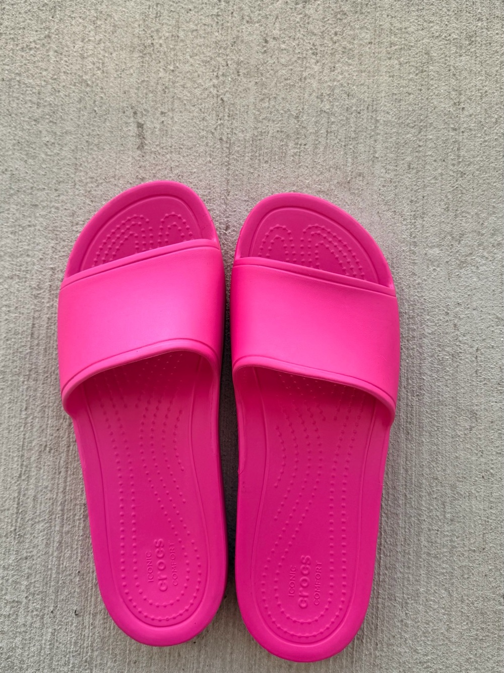 CROCS Women's Hot Pink Slide Sandals
